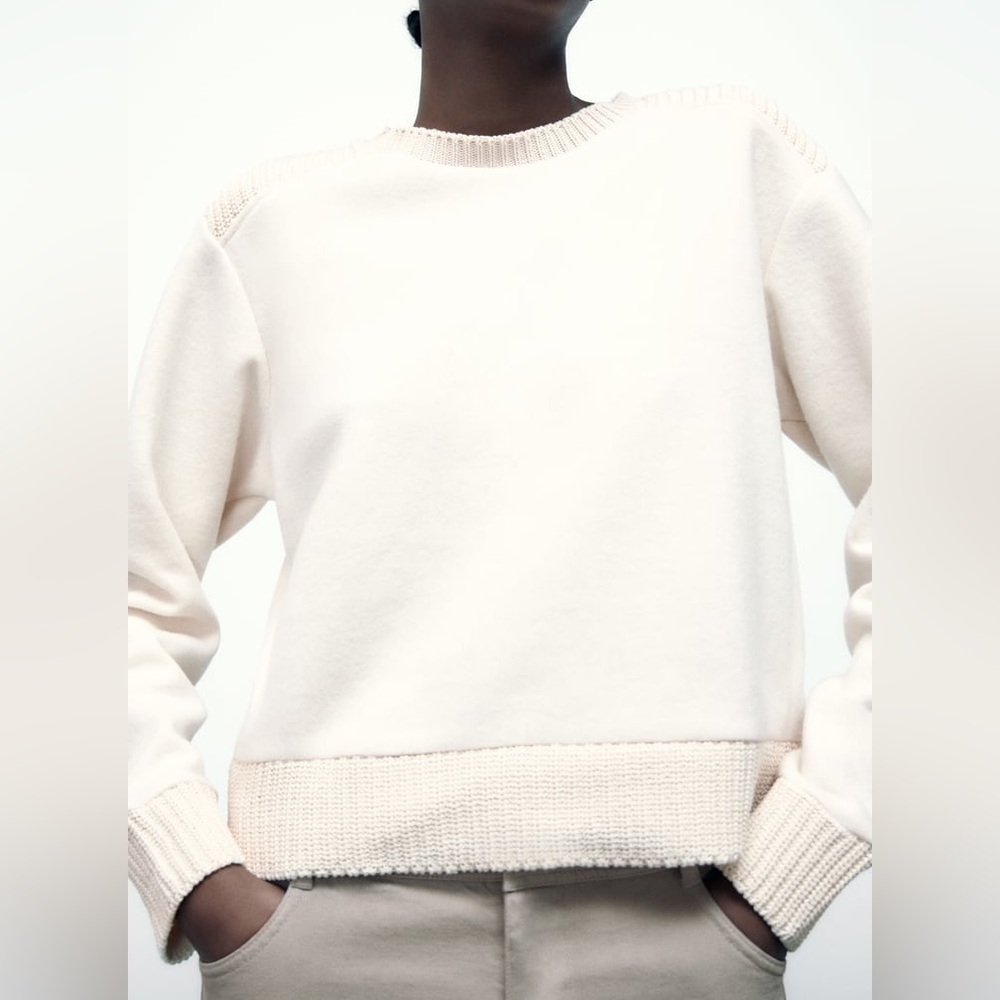 Zara Cream Soft Sweatshirt